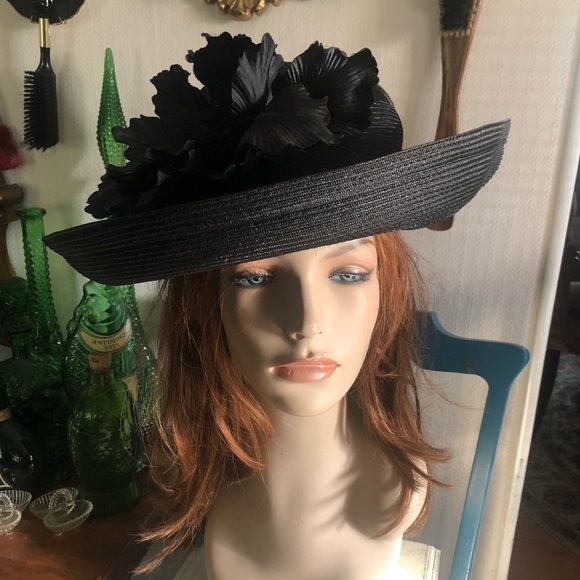 Vintage BETMAR Black Derby Hat main image 7